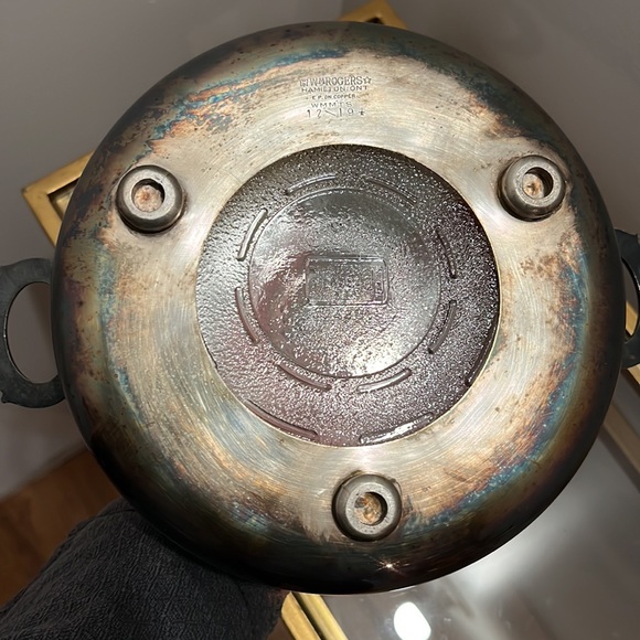 Antique Silver Plate and Glass Casserole Dish with Lid - Picture 7 of 8